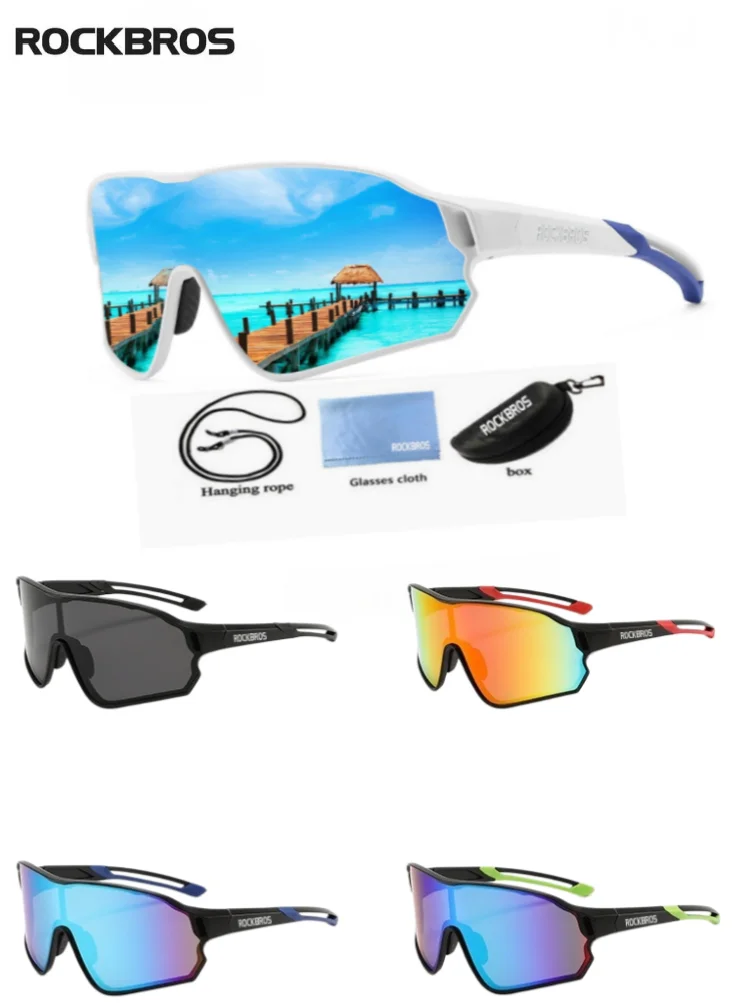ROCKBROS Bestseller Fahrradbrille UV400 Anti-Beschlag REVO-Gläser HD-Klarheit CE/ANSI-Zertifiziert Cateye-Design MTB/Rennrad – Detail 4
