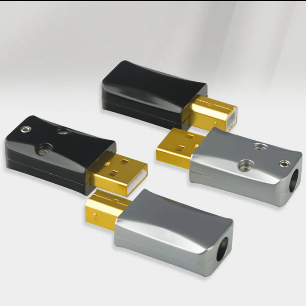HiFi Grade USB 2.0 A B Solderable Plug Gold Plated Contact Aluminum Housing Audio Decoder DIY Cable Soldering Repair Accessories