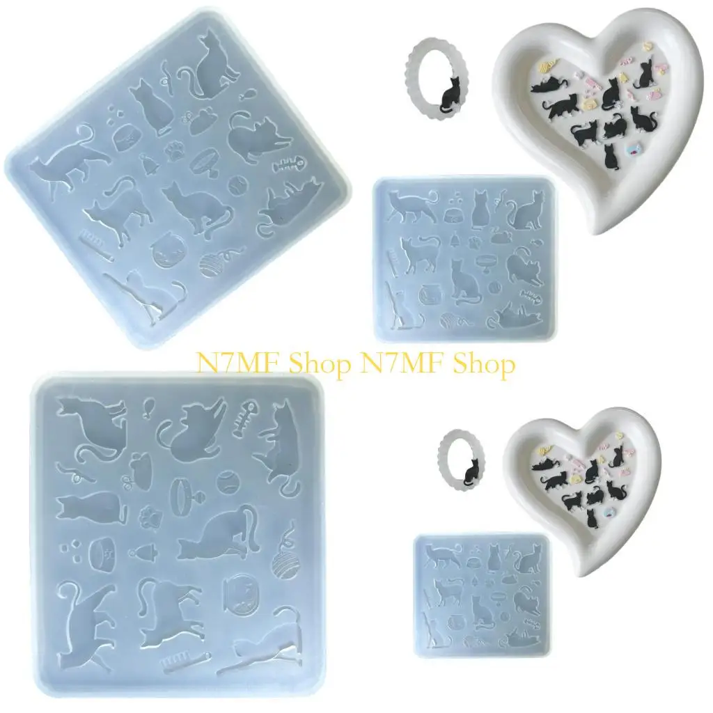 N7MF Silicone Candy Molds Cats Silicone Texture Candy Moulds Silicone Molds