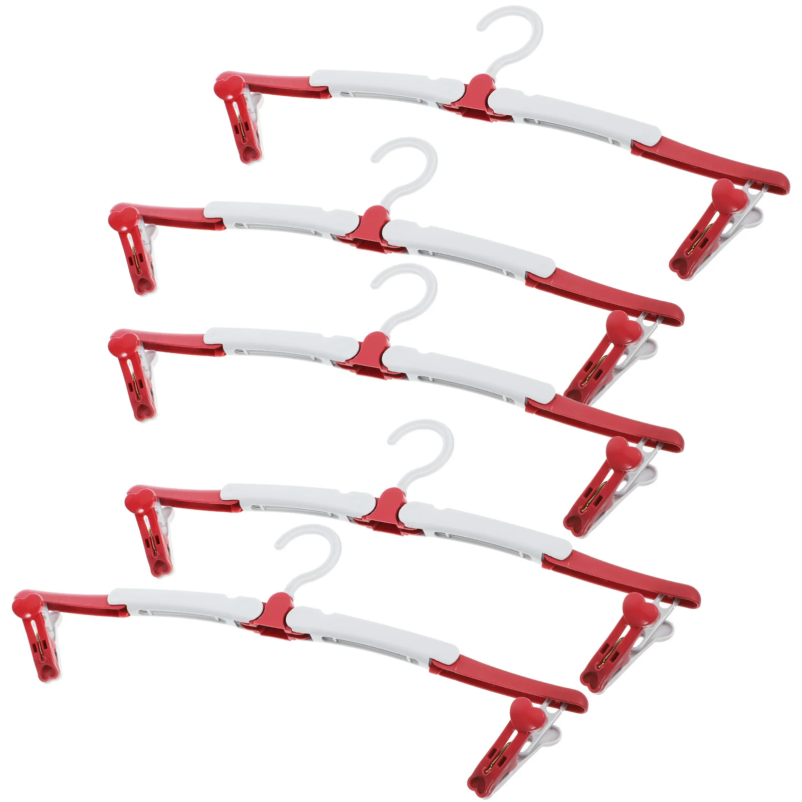 

5Pcs Travel Folding Clothes Hangers Compact Lightweight Foldable Clothes Drying Rack Portable Hanging Clips Space Saving Travel