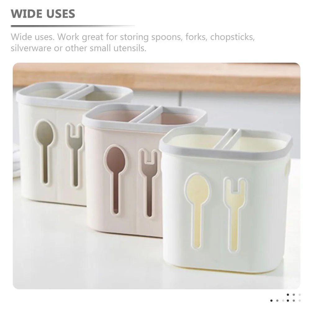 

2Pcs Kitchen Utensil Holder Organizer Premium Material Elegant Design Tidy Clean Organized Chopsticks Spoons Forks