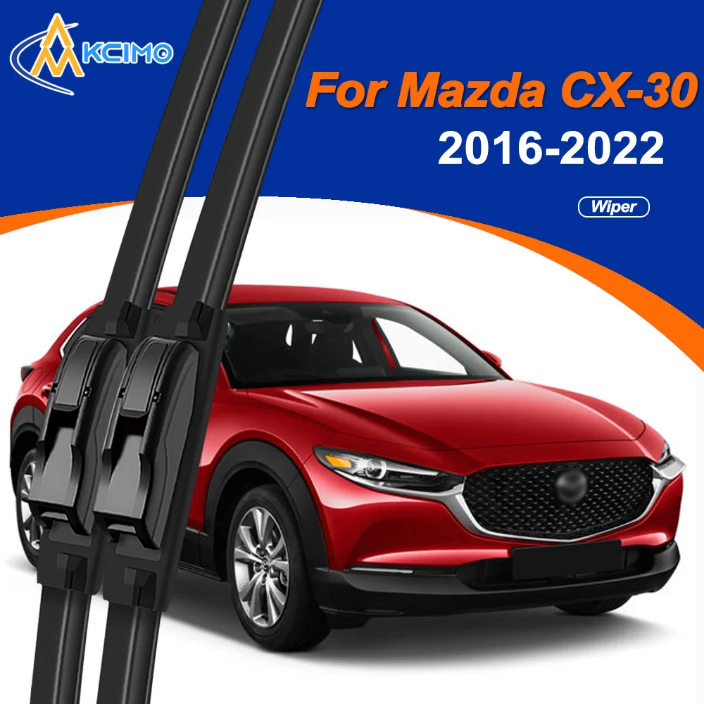 

Universal Silicone Car Wiper Blades For Mazda CX-30 2016-2022- All-Weather Quiet Windshield Wipers, Quick Release Clip(2 Pack)