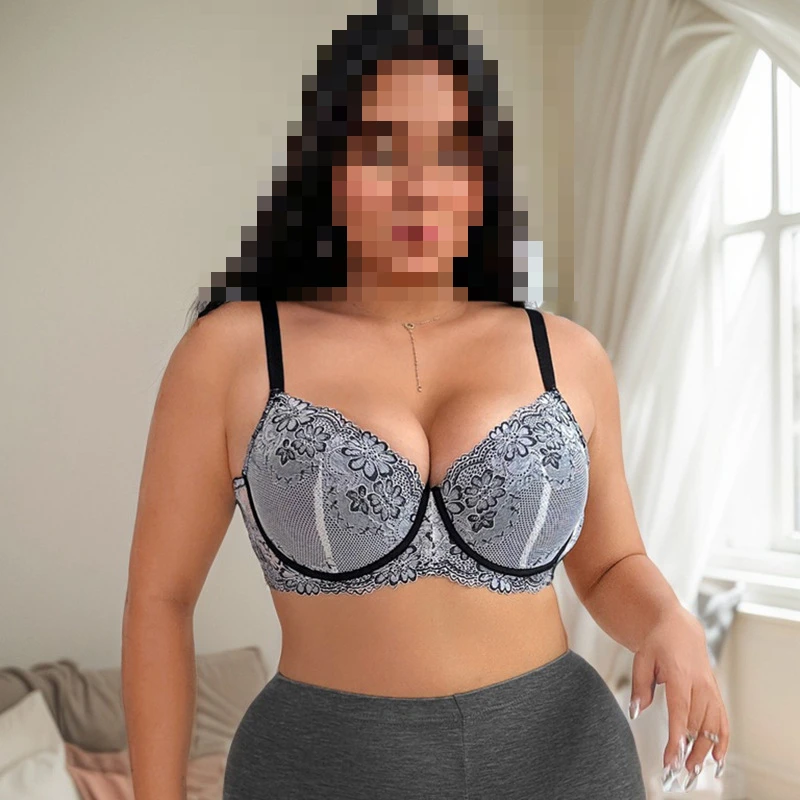 

Sexy lace bra plus plus size underwear women's adjustment bra steel ring gathering bra