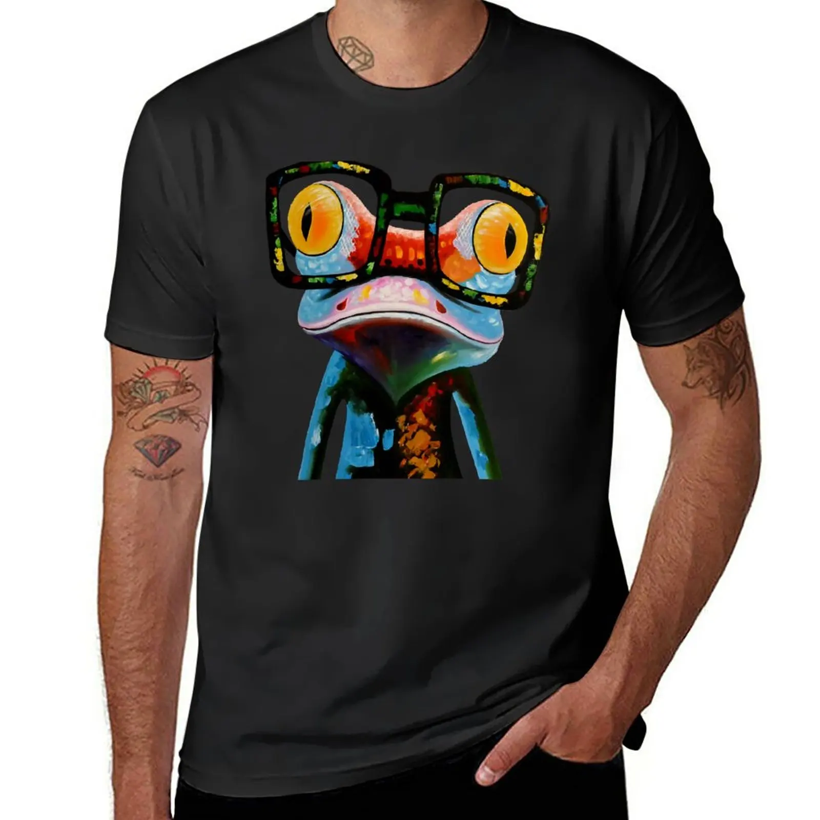 

New Hipster Frog Nerd Glasses T-Shirt plus size tops Oversized t-shirt men workout shirt