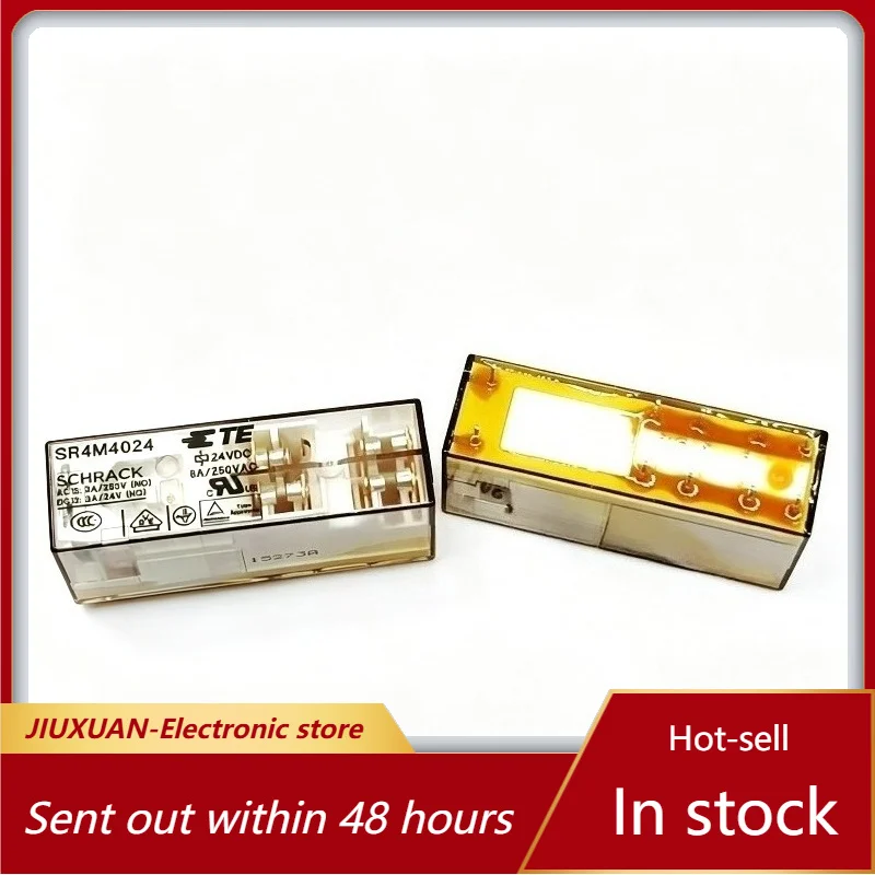 New 1pcs/lot SR4M4024 24VDC 8A Force Guided Safety Relay 3NO1NC PCB Plug-in Control Relay