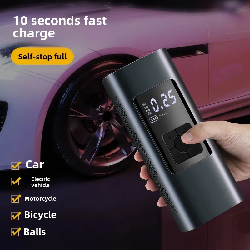 Portable Car Wireless Inflation Pump Multi-Function Digital Display Tire Electric Air Pump 6000mA Car Air Pump