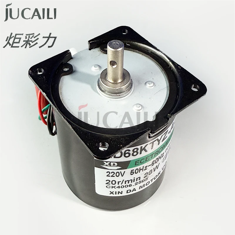 JUCAILI Top Quality XD68KTYZ-AC-S1 Motor 50-60Hz for AC 220V with 7mm Shaft 28W Take Up System Roller Motor Large Format Printer