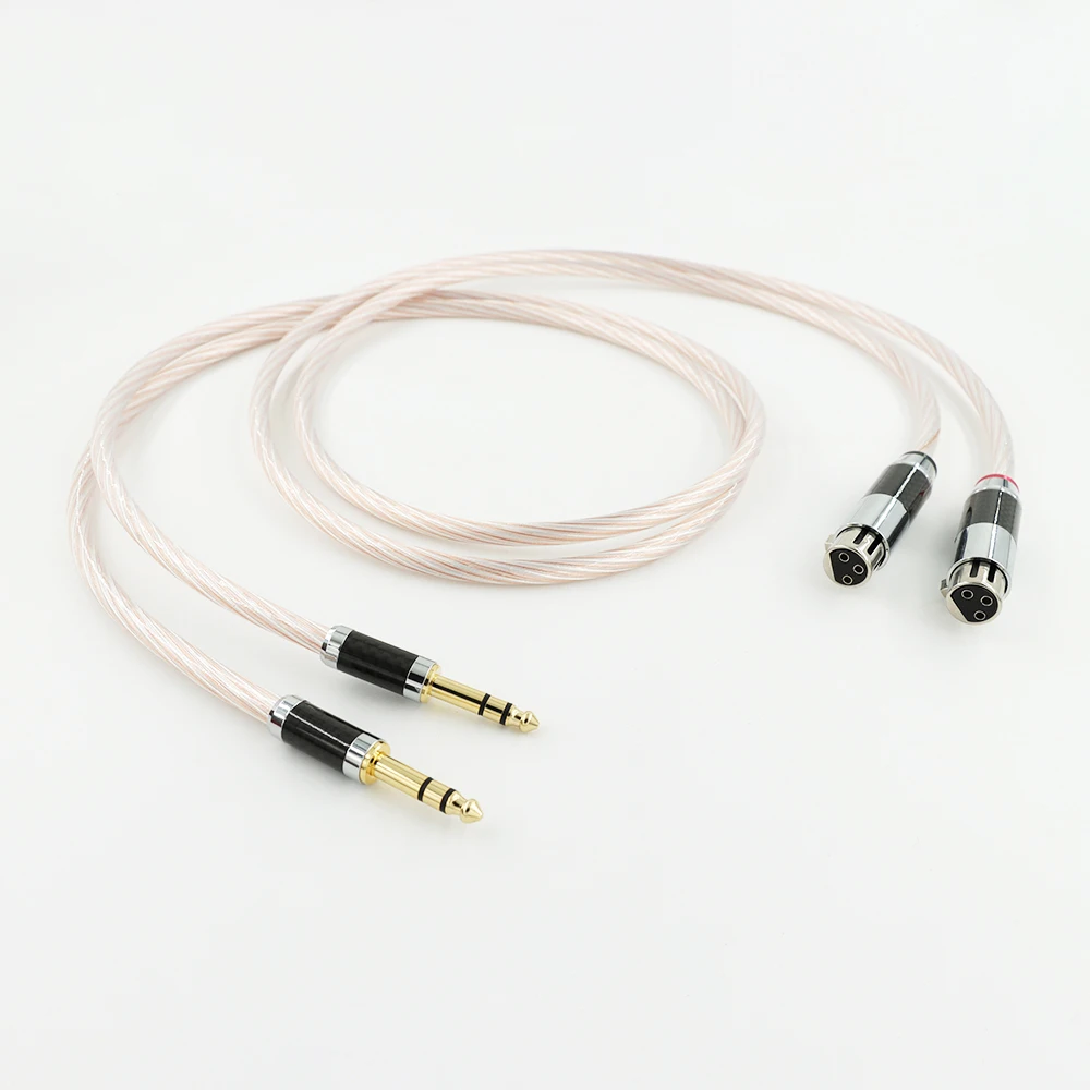 

OCC and Silver Mixed Hifi Dual TRS 6.35mm to Dual 3 Pin XLR Balanced Cable Hi-End 6.5mm to XLR Cable