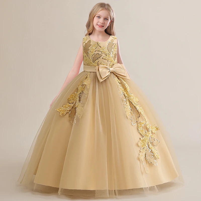 Teenager First Evening Dress Girl Sequin Princess Kids Dresses For Girls Children Costume Party Wedding Dress 14 10 12 Years image 3