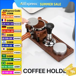 Coffee Tamper Mat Station Stand Portafilter Holder Support Base Rack Walnut Wood For 51MM 54MM 58MM Espresso Accessories Barista