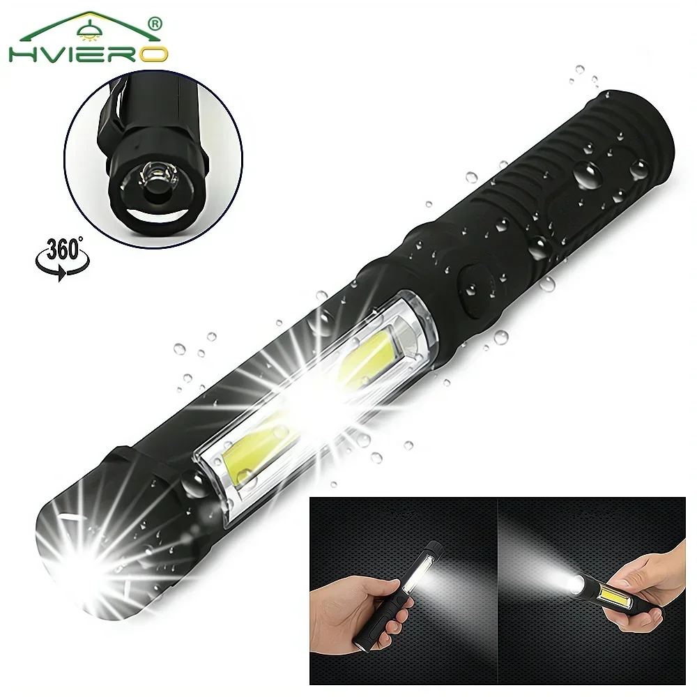 

Multi-function Mini Pen Flashlight COB LED Portable Work Light Inspection Torches Magnetic Base Waterproof Camping Cycling Bar