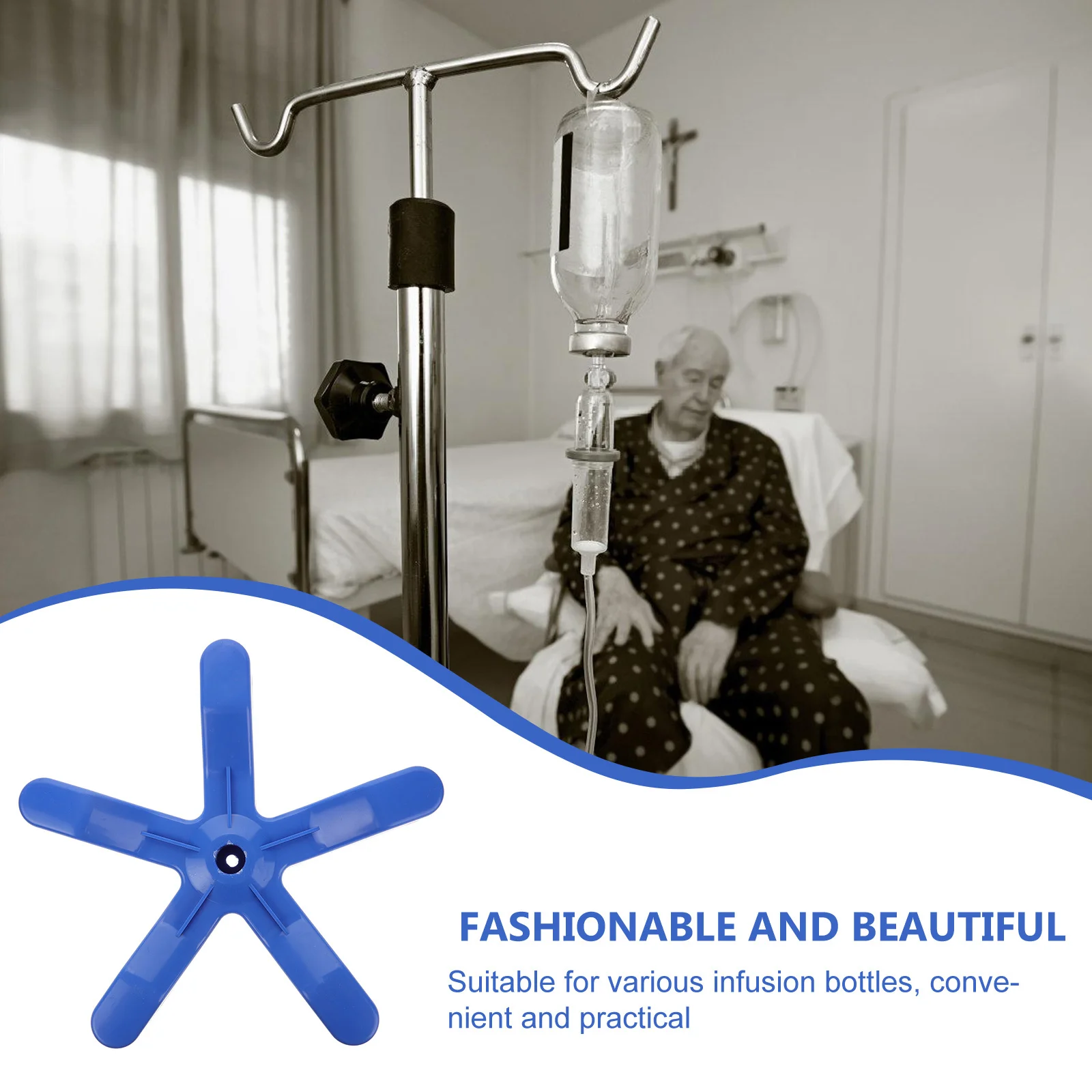 

Iv Pole Base Durable Practical Infusion Stand Easy Mobility Stylish Modern Design Iv Pole Wheel Cover Clinic Supply