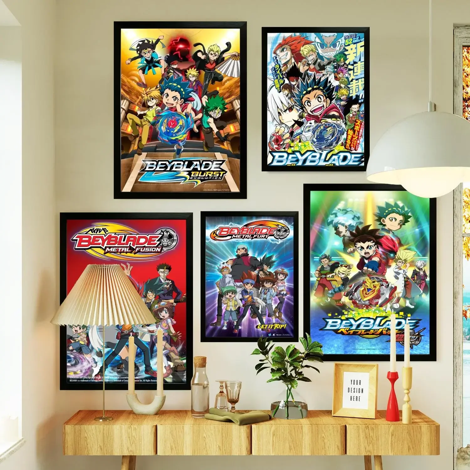 Beyblade Metal Fusion Anime Poster Prints Wall Art Canvas Painting Poster For Modern Family Living Room Home Decor