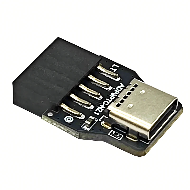 Преобразователь USB 2.0 9pin на Type C, USB 2,0 Pin, разъем для внутренней материнской платы, адаптер для подставки, карта для настольного ПК