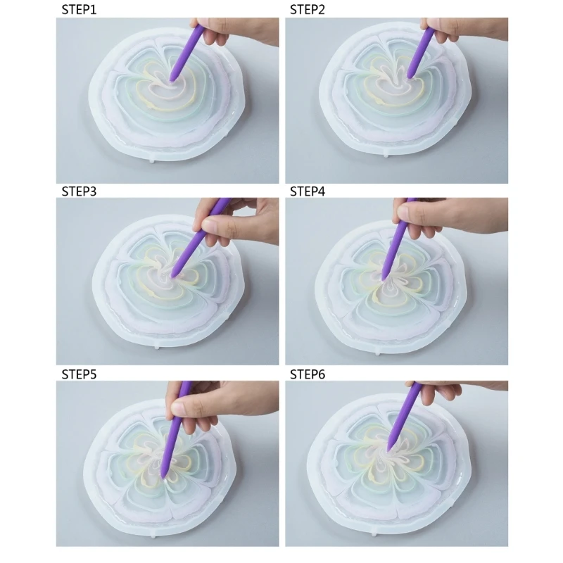 Silicone Stir Sticks for Resin Epoxy Mold Reusable Shaker Handle Resin Accessory for Making DIY Craft Round Stirring Rod