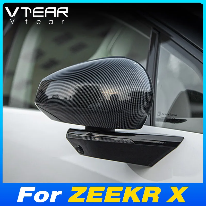 Vtear Car Rearview Mirror Cap Covers Exterior Case Stickers Protect Modification Accessories Decoration For ZEEKR X ME YOU 2024