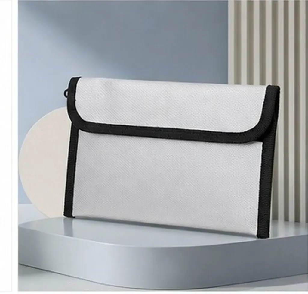 Fireproof Document Bag Waterproof Receipt Container Zipper Pouch File Organizer Secure Storage Fireproof Document Bag
