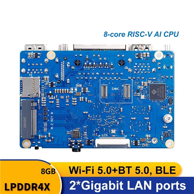 Płytka rozwojowa GW-For Orangepi RV2 RISC-V AI CPU Wifi+BT5.0 Gigabit Ethernet SBC
