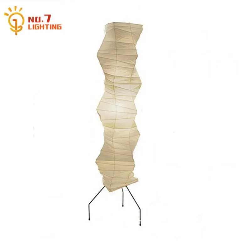 

Japanese Akari Noguchi Yong Floor Lamp LED Designer Wabi-sabi Bamboo Rice Paper Corner Standing Lights Livng Room Bedroom Cafe