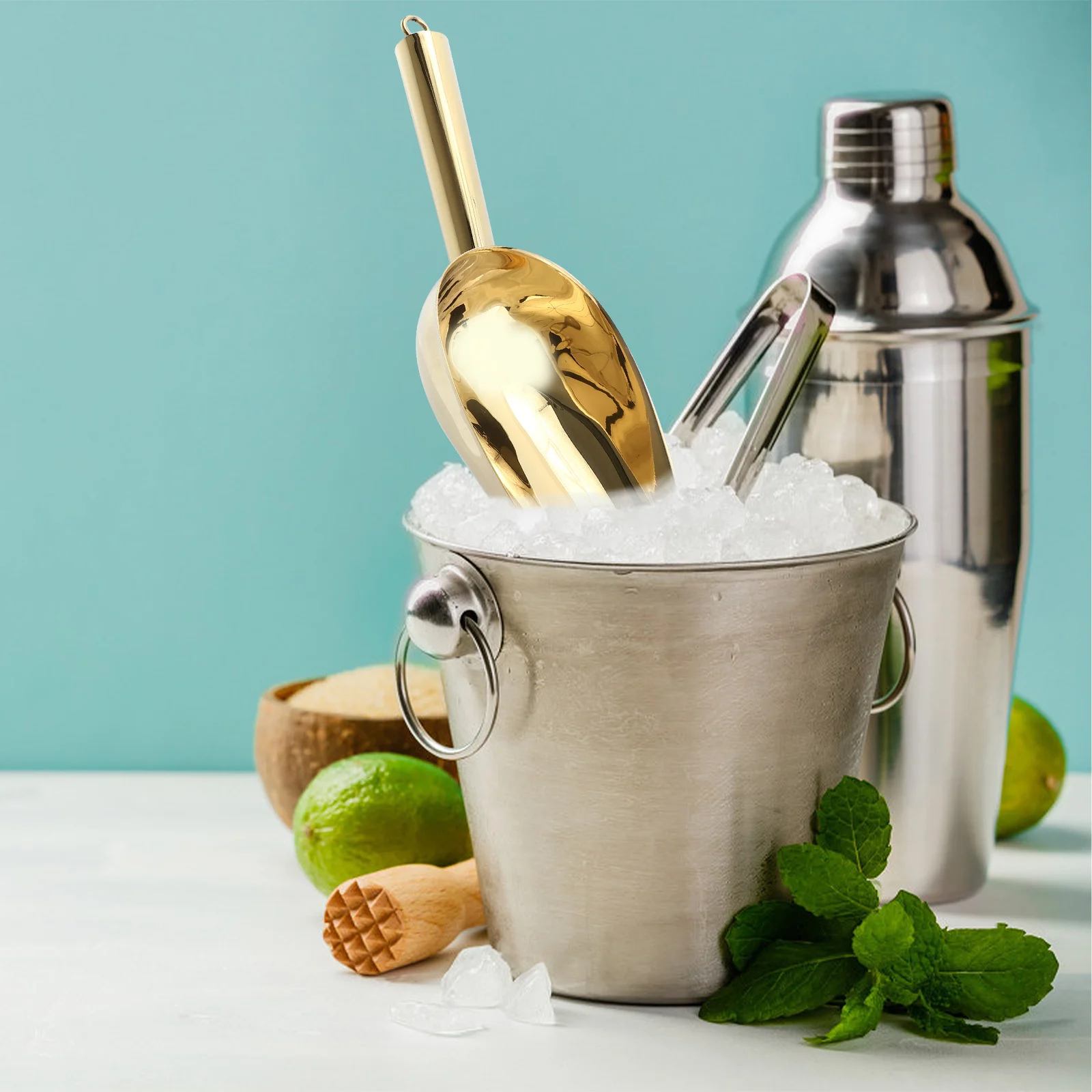 

Stainless Steel Ice Shovel Ergonomic Kitchen Scoop For Sugar Rice Flour French Fries Cereals Shovel Household Gadget Food