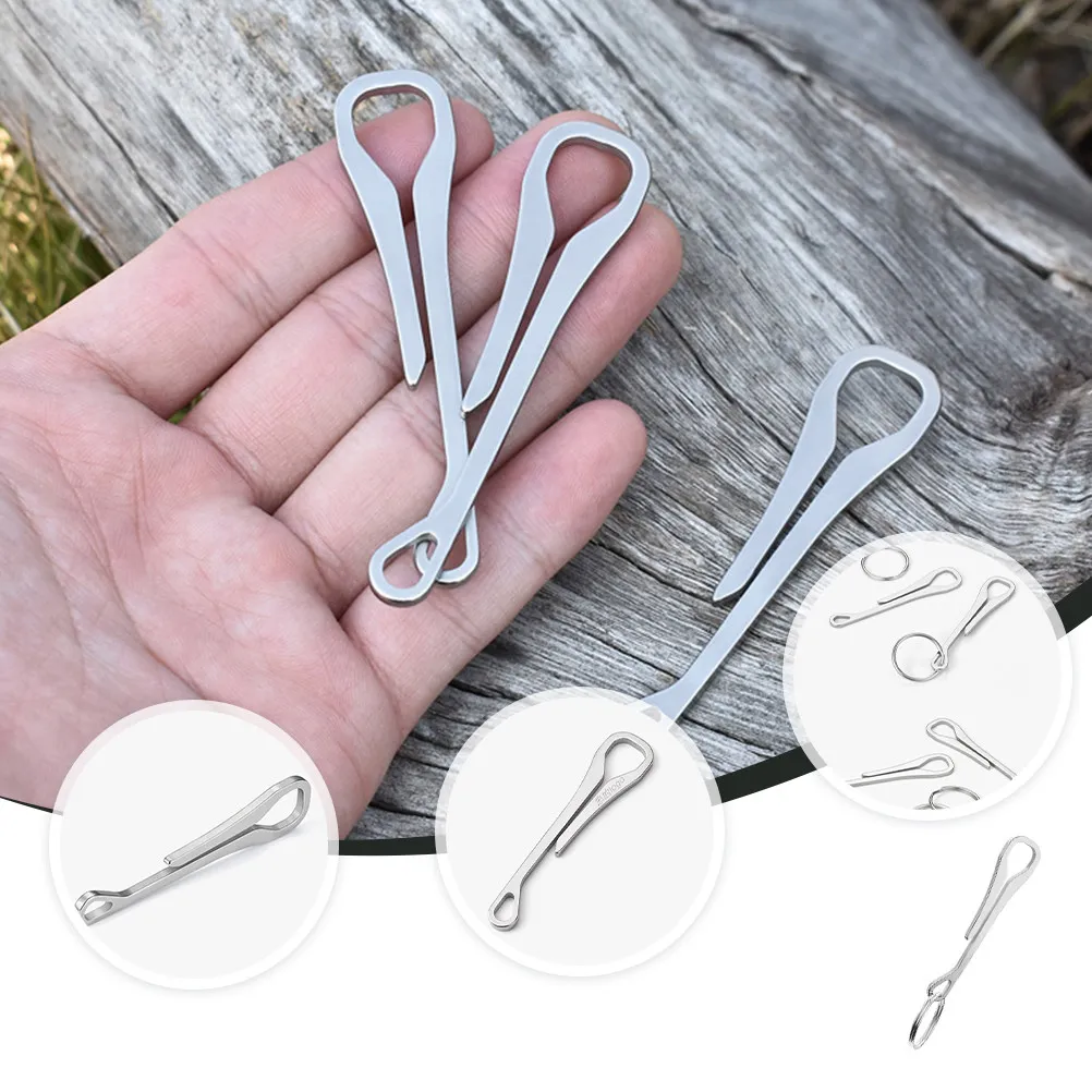 2Pcs Stainless Steel Keychain Buckles Quick Release Snap Hook Key Ring Clamp for Daily Use Camping Hiking Gear Rust Resistant