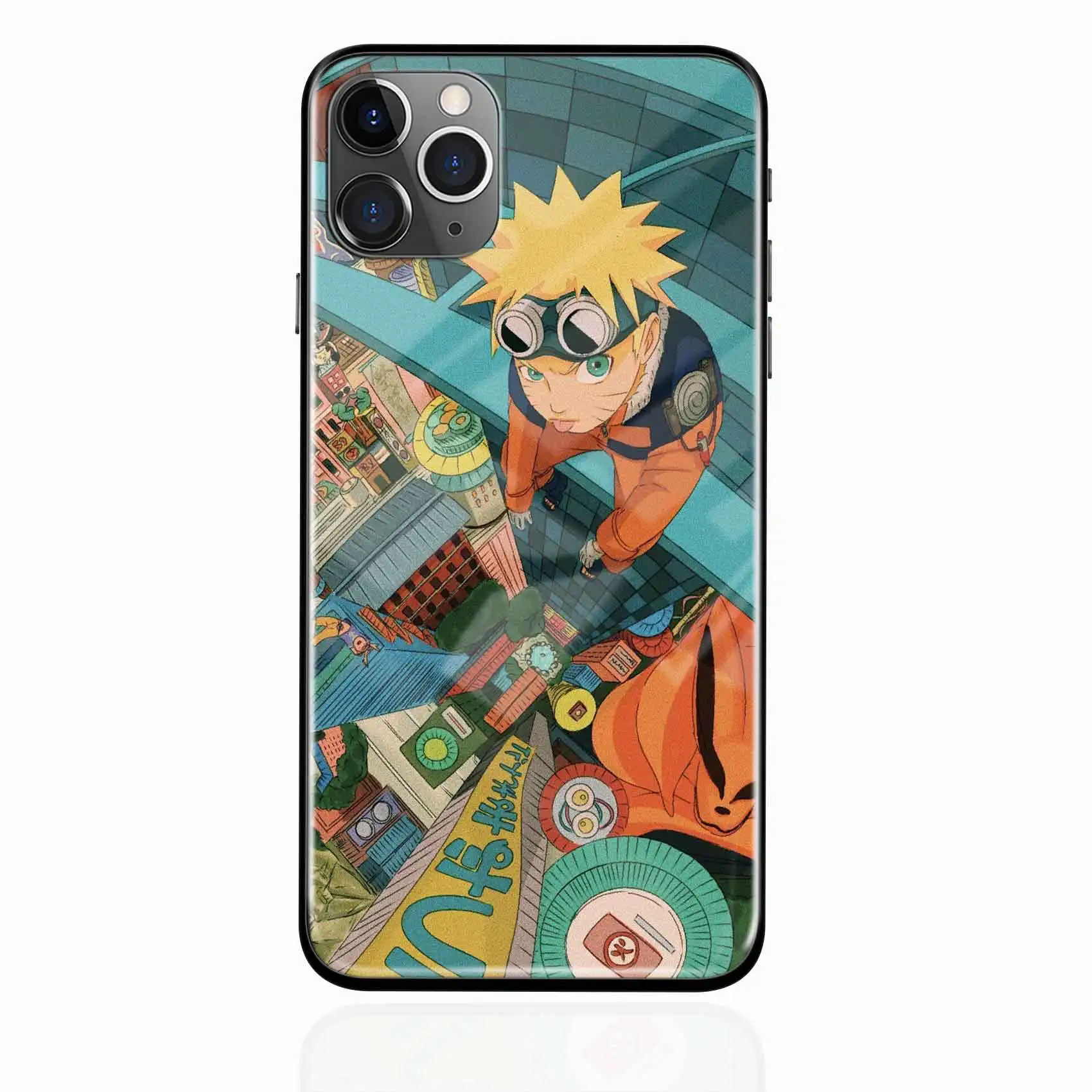 MINISO أنيق الهوكاجي السابع حافظة هاتف واقية آيفون 16 15 14 13 12 برو ماكس زائد غطاء مقبض مقاوم للسقوط