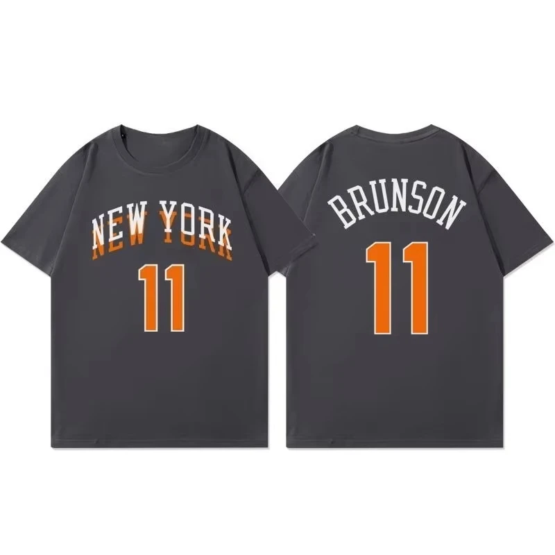 Jalen Brunson 11 sweatshirt jersey Tshirt New York team 2026 New 100%cotton Men Basketball Fashion sports breathable Shirt Tee