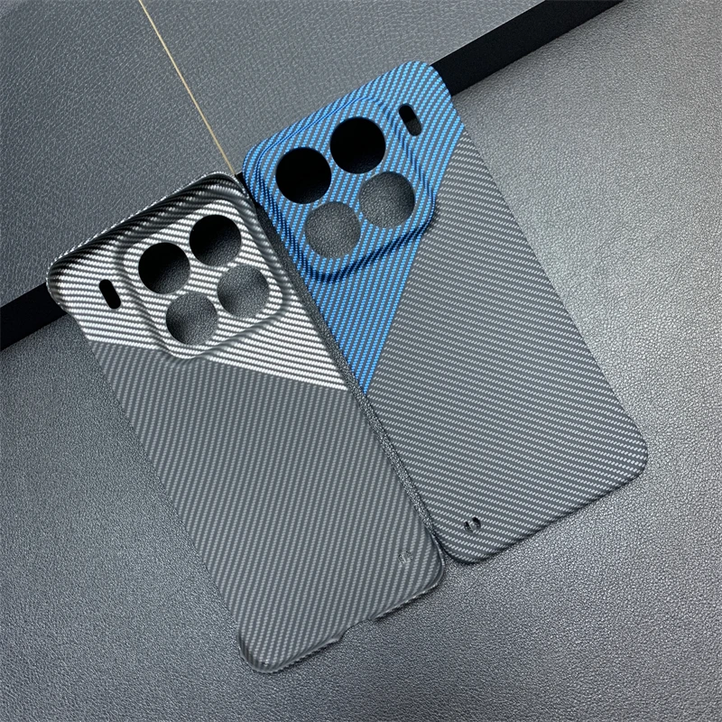 Skin Feel Hard PC Carbon Fiber Texture Borderless Case for Xiaomi  15 Pro Mi 14 Mi15 Ultra-Thin Frameless Protective Cover Funda - Image 2