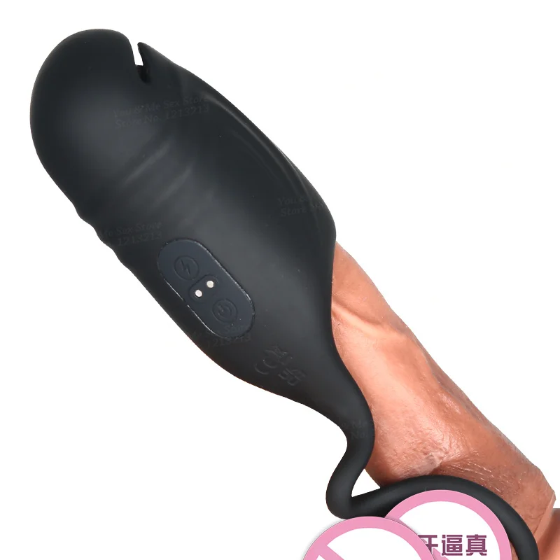 Wireless Electric Shock Pulse Penis Vibrator Male Masturbator Sex Machine Penis Delay Trainer Cock Ring Glans Massager Sex Toys