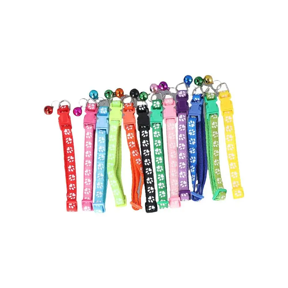 

Small Cute Easy Wear With Bell Cat Paw Print Cat Necklace Grooming Accessories Pet Collar Pet Supplies