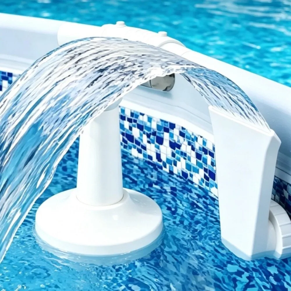 Plastic Pool Return Fountain 3D Printing Leak Proof Swimming Pool Waterfall Wide Mouth Water Fun Pool Spray Nozzle Backyard