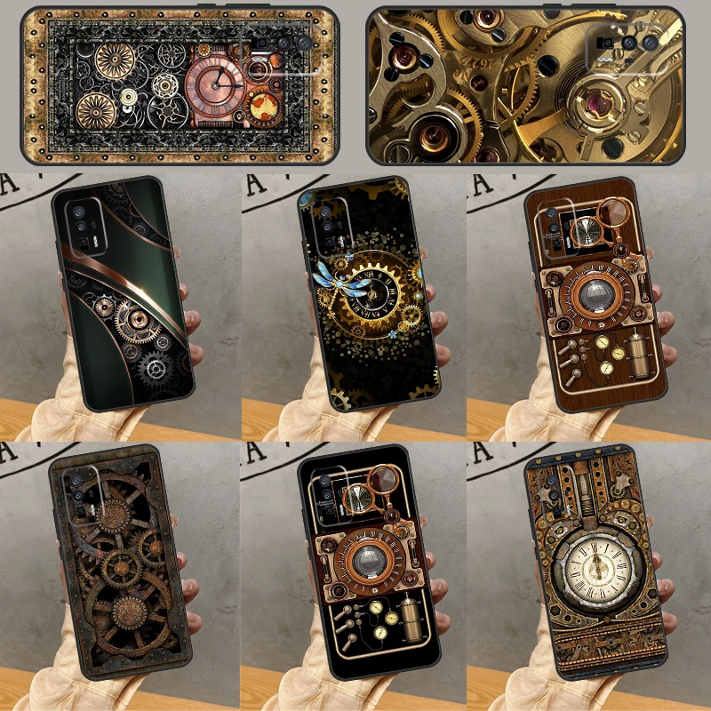 Steampunks Case For POCO F3 F4 X4 GT M5s X3 X5 F5 Pro Cover For Xiaomi 11T 12T Pro 11 12 Lite 13 Ultra