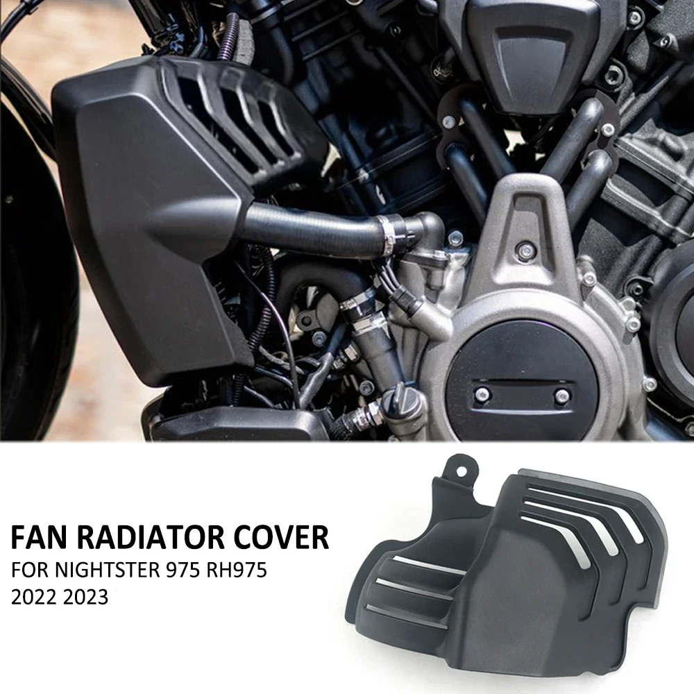 

For Harley Nightster 975 RH975 S 2022 2023 Motorcycle Black Fan Radiator Fairing Hot Cooling Air Deflector Spoiler Guard Cover