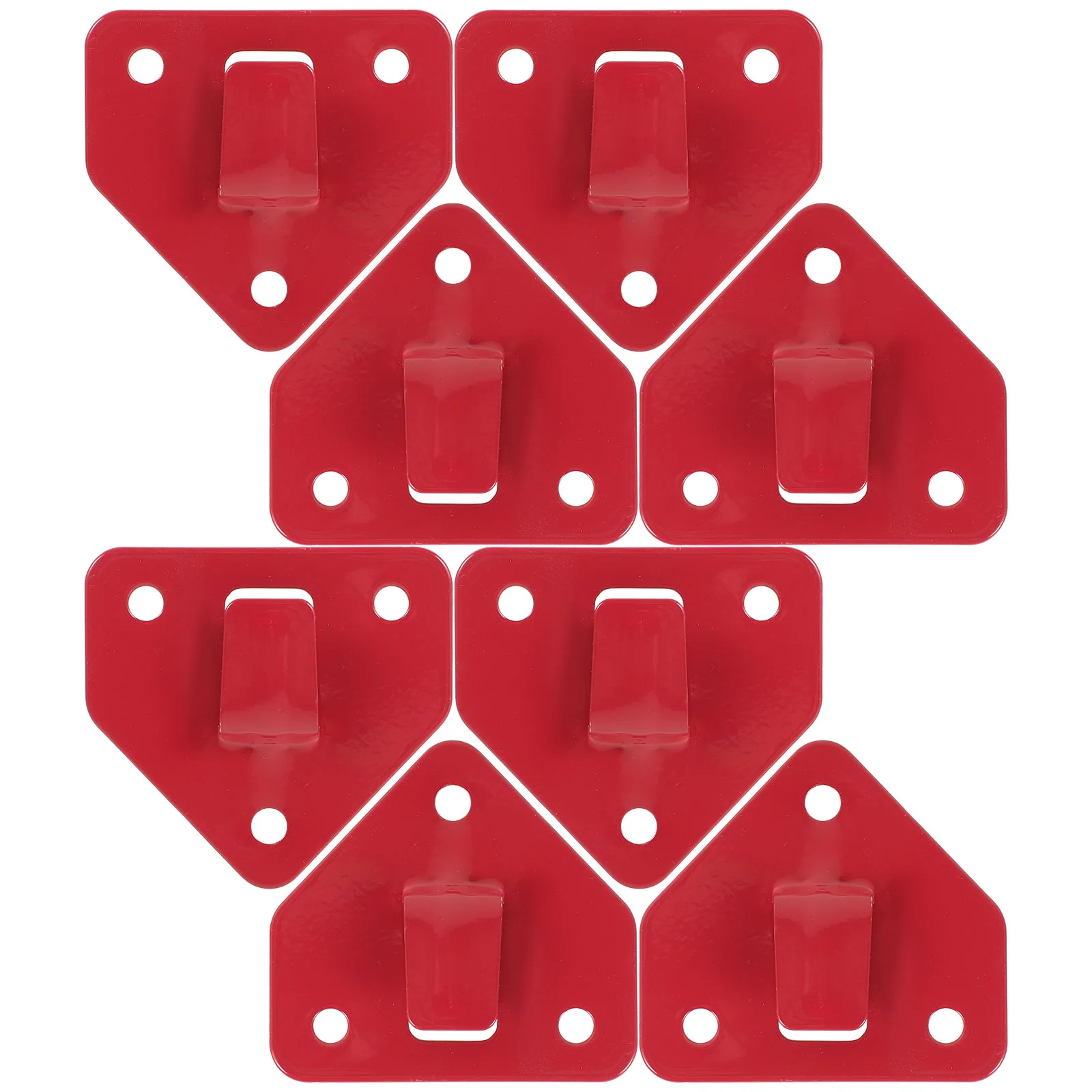 

8 Pcs Ladder Stand Fire Extinguisher Bracket Wall for Hook Mounting Metal Red Holder