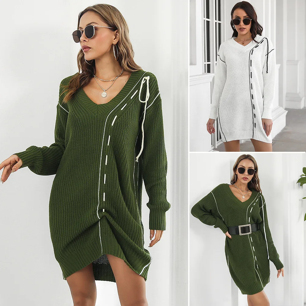 V-Neck Long Sleeved…