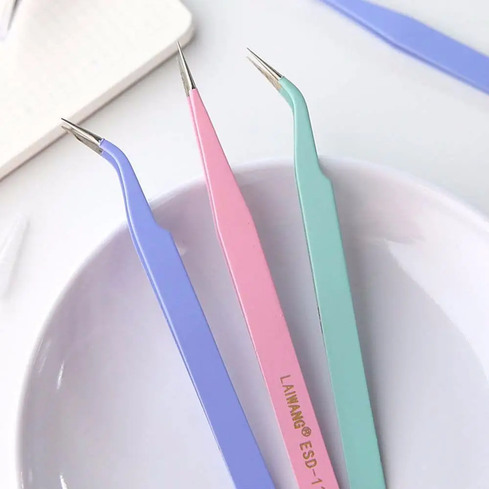 Tape Practical Picking Tool Notebook Accessorise Tape Sticker Tool Stainless Steel Nipper Tweezers Nail Tweezers Macaron Color