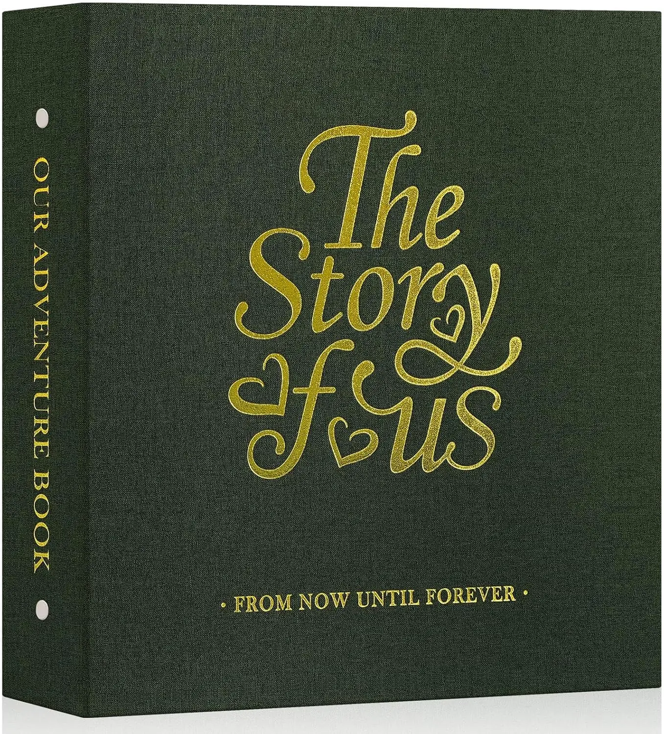 

Couple Photo Album 4x6 600 Pockets - The Story of Us, Linen Large Wedding Anniversary Picture Albums Book Horizontal Ver