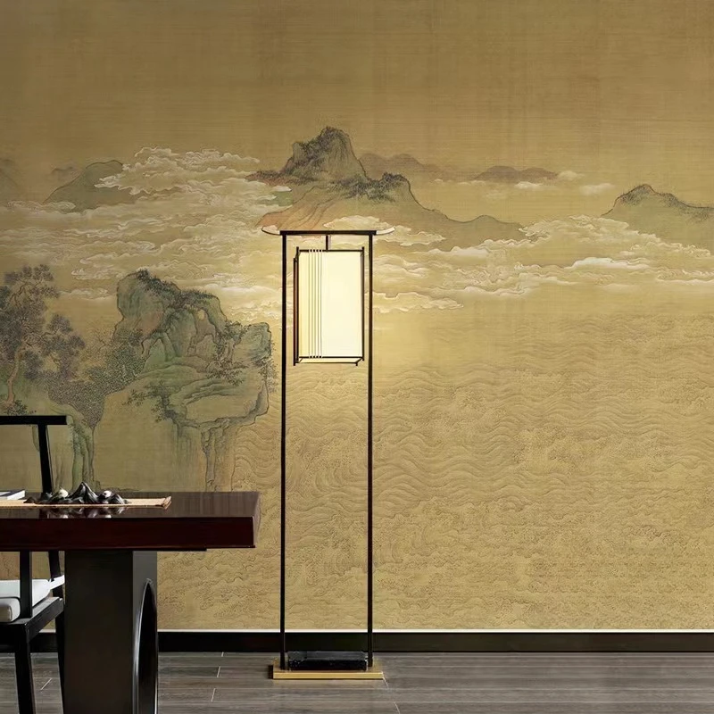 Landscape background wall wall cloth antique style B & B hotel decorative wallpaper classical elegant view of the sea wallpaper