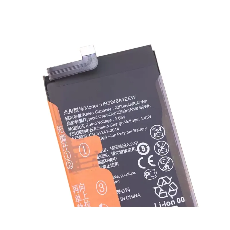 Alternative Battery HB3246A1EEW for Folding Screen Mobile Phone Battery TET-AN00 TET-AN50 Lithium Battery Board 2250mAh