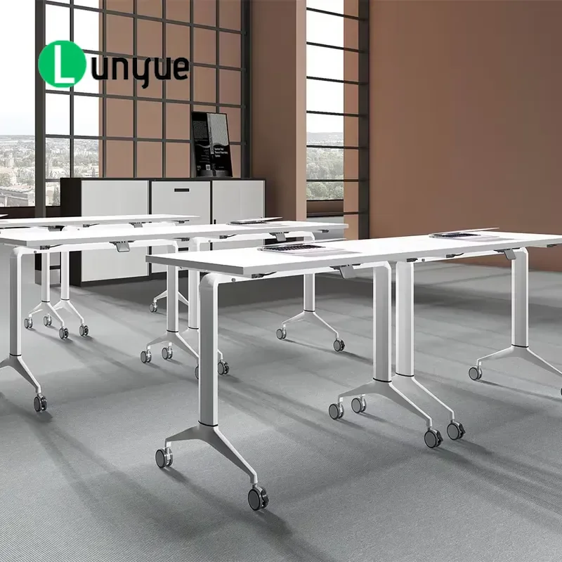 Modern Folding Conference Table for School Small Office Training Meeting Desk Space Saving Compact Design Versatile Furniture