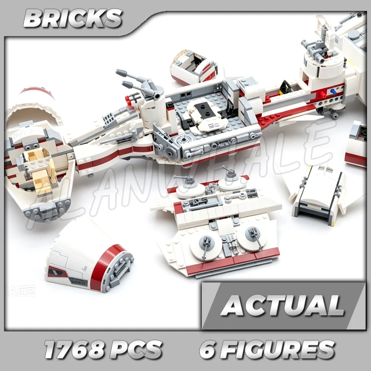 1768pcs Star Plan Tantive IV Resistance Starship Cruiser Fleet Trooper 11431 Building Blocks Toy Compatible With Model