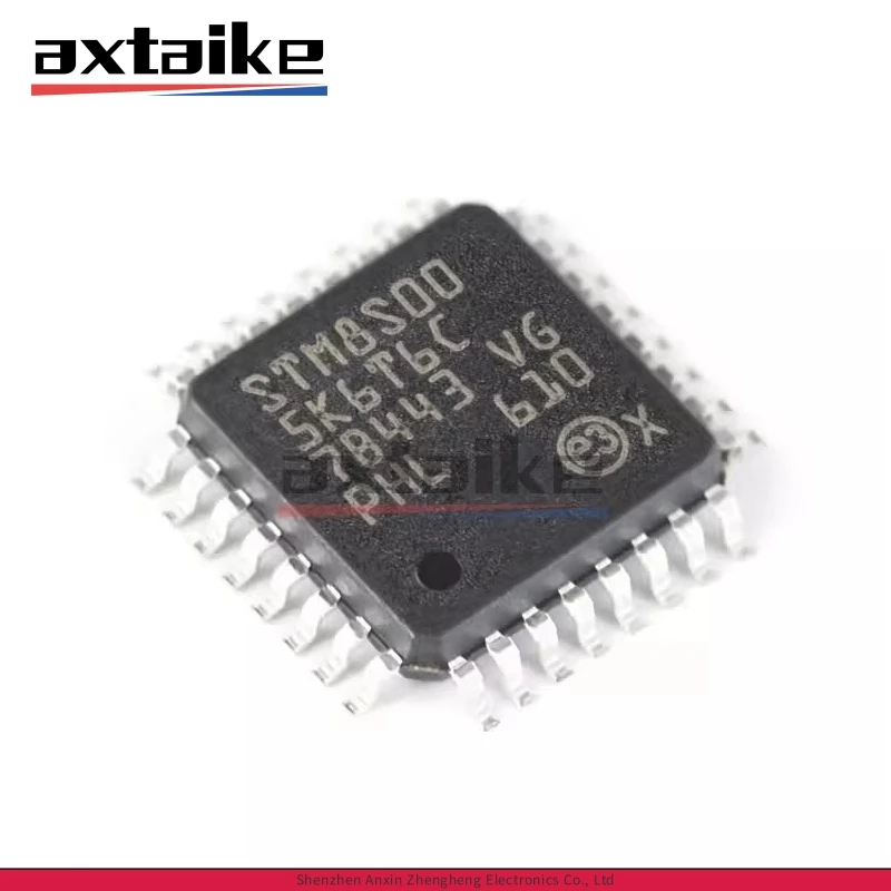 

5PCS STM8S005K6T6C LQFP-32 STM8S005 16MHz STM8S 8bit MCU 32Kbytes Flash DataEEPROM 10-bit ADC Timers UART SPI IC SMD