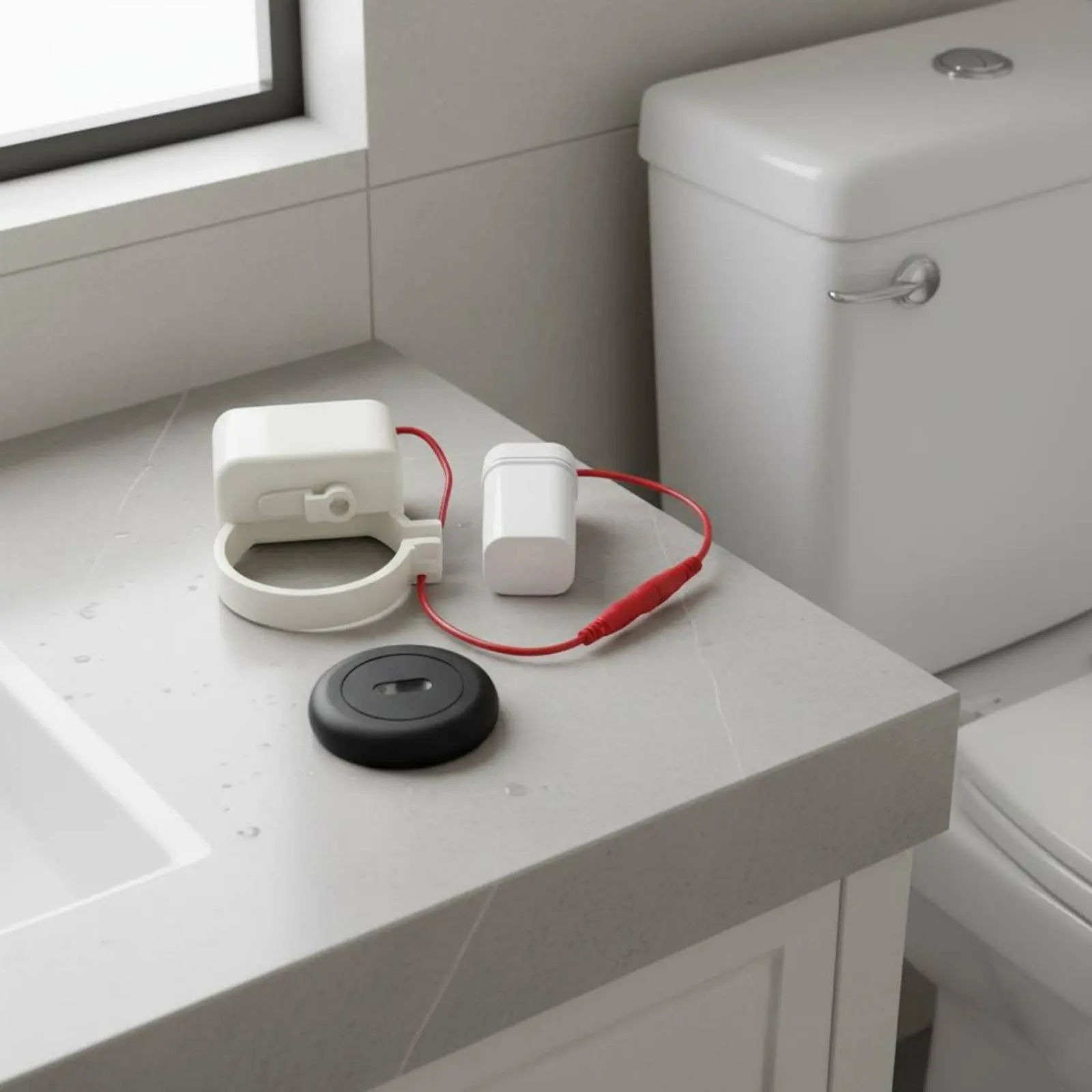 Automatic Toilet Flush Motion Device Hygienic Hands-Touchless Toilet Flusher Kit Bathroom Accessory Universal Fit for Home