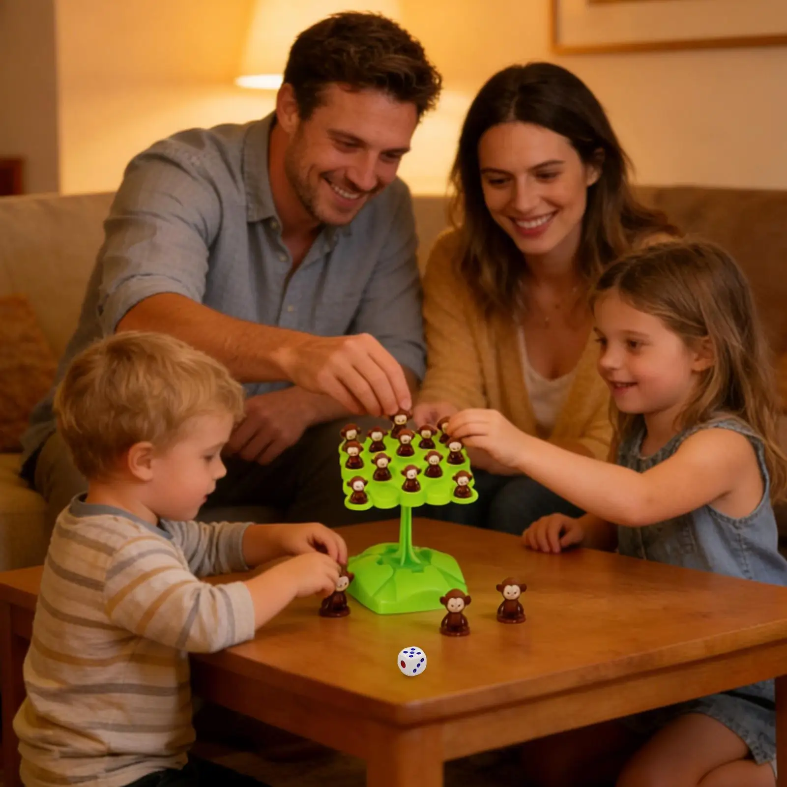 Giocattolo di messa a fuoco per bambini Scimmia Equilibrio Albero Giocattoli interattivi impilabili Gioco interattivo genitore-figlio Abilità educative Regalo di allenamento