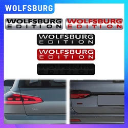 1/2 szt. Metal WOLFSBURG EDITION Logo emblemat naklejka na bagażnik samochodu emblemat dekoracyjny akcesoria do stylizacji