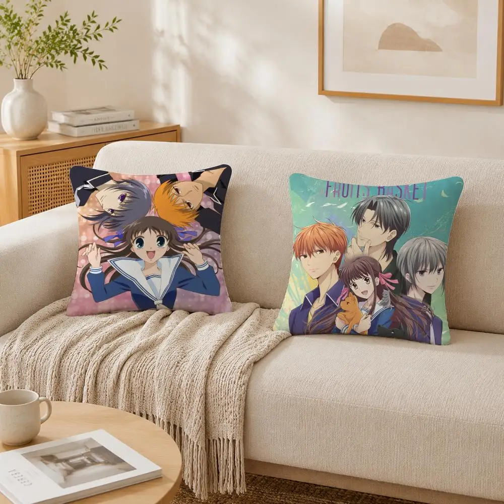 Amine F-Fruits B-Basket Cushion Cover Plush Decorative Pillow Case With Hidden Zipper Fashion Room Decor For Home