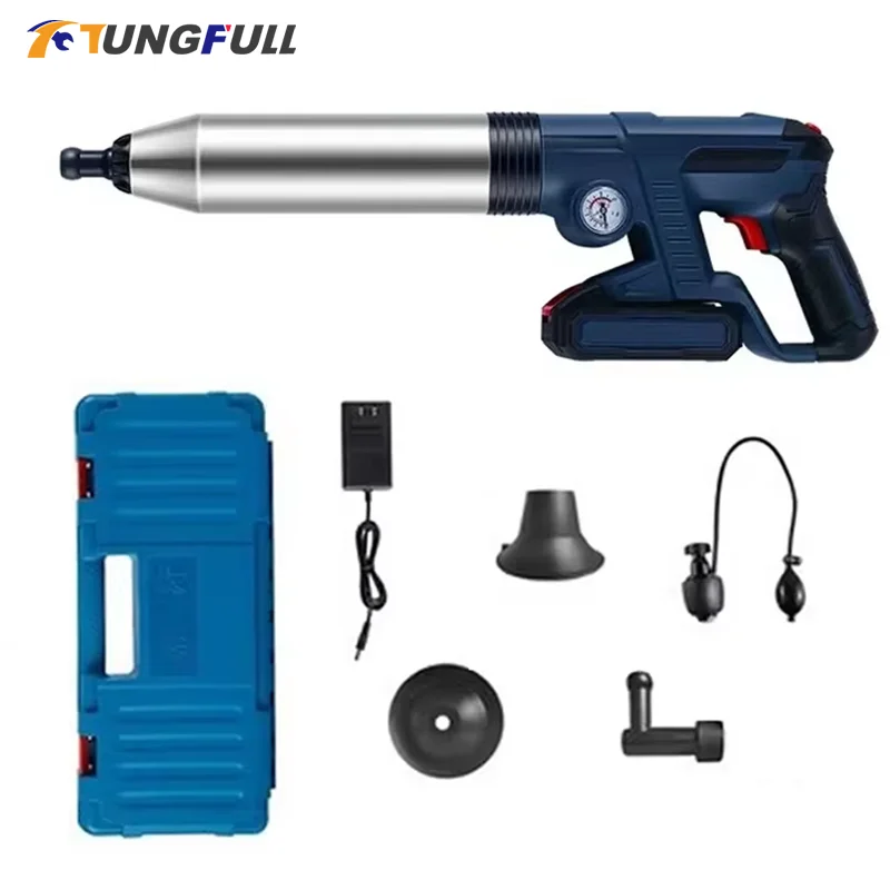 Kit de Machine de débouchage de tuyauterie d'égout, batterie au Lithium, tuyau à piston de toilette, outils de dragage électriques pour le blocage des égouts, nettoyage des canalisations