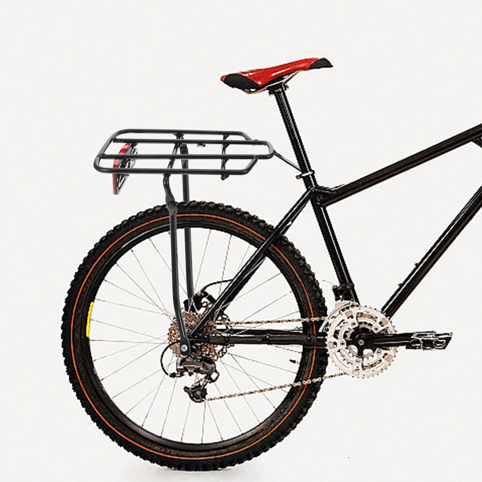 

Electric Bike Luggage Heavy Duty Metal Backseat For Adult Thickened Shelf High Elasticity Cushion Rear Bike Rack For