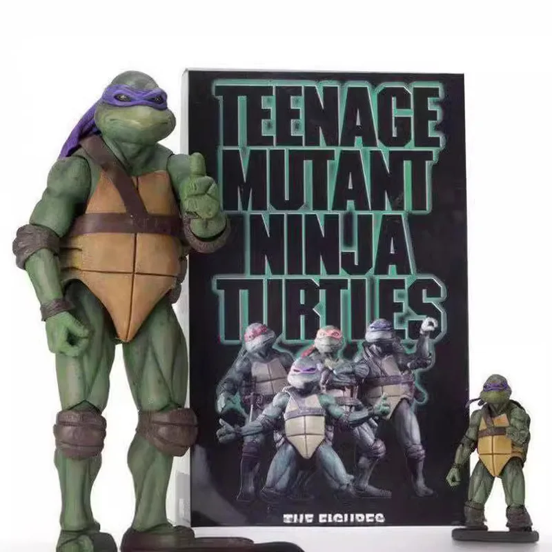 Neca 1990 Teenage Mutant Ninja Turtle 2018 SDCC Limited 4pcs Set 7 Inch Movable Action Figures Statues Model Doll Gifts