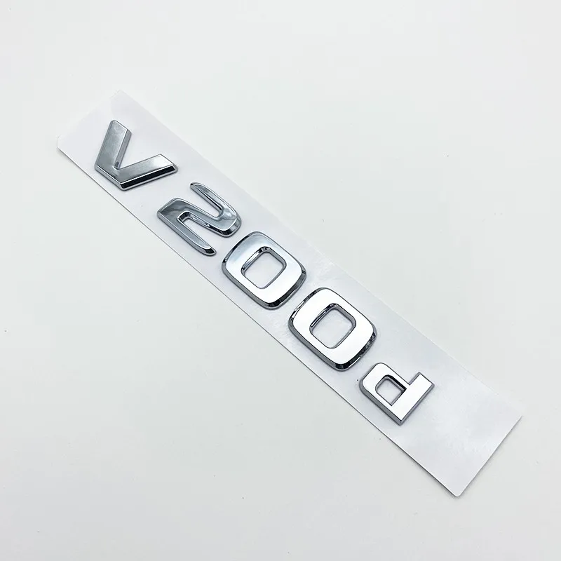 3D-Buchstaben V200d V220d V250d V300d V350d ABS-Emblem für V-Klasse Auto-Kotflügel-Abzeichen Kofferraum-Namensschild Logo-Aufkleber – Detail 10